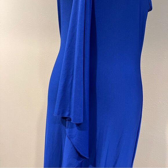 Elegant royal Blue Halter Maxi Dress size medium - Picture 3 of 12